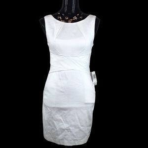 Teeze ME White Cotton Sleeveless Pocketed Dress.